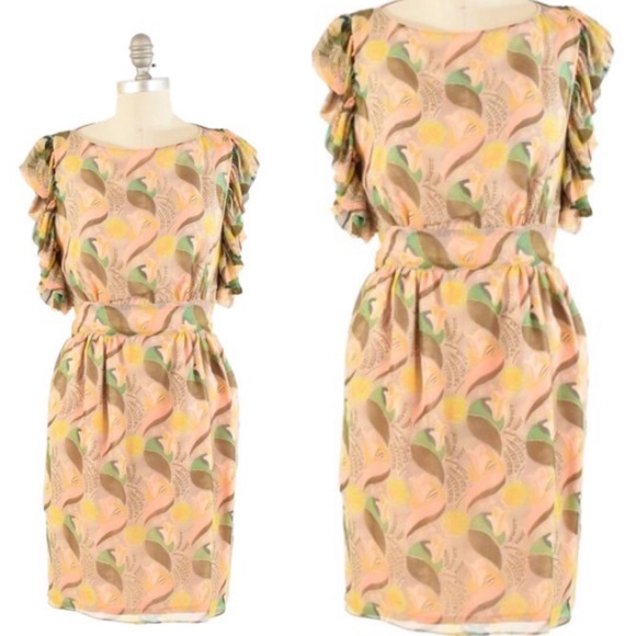 Anthropologie Dresses & Skirts - James Coviello Silk Chiffon Cocktail Dress